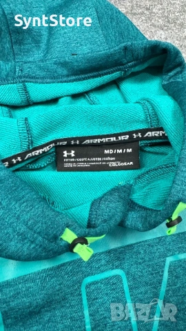 Спортен суитчър Under Armour, цвят Петролено Зелено, Размер М, снимка 3 - Суичъри - 53217719