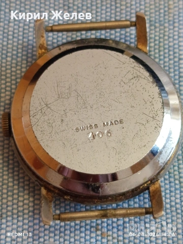 Стар механичен часовник CRONEL SWISS MADE за КОЛЕКЦИЯ 53629, снимка 6 - Антикварни и старинни предмети - 54108984