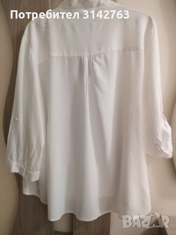 Свободна бяла риза. XL/XXL, снимка 2 - Ризи - 46213346