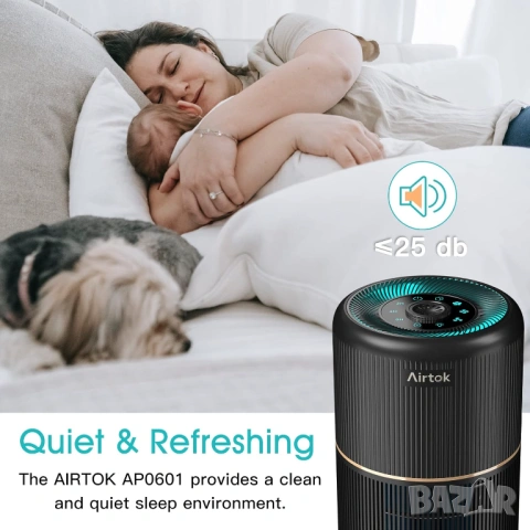 Пречистватели за въздух AIRTOK HEPA H13 4-в-1 НОВ комплект 2 бр., снимка 3 - Овлажнители и пречистватели за въздух - 54019599