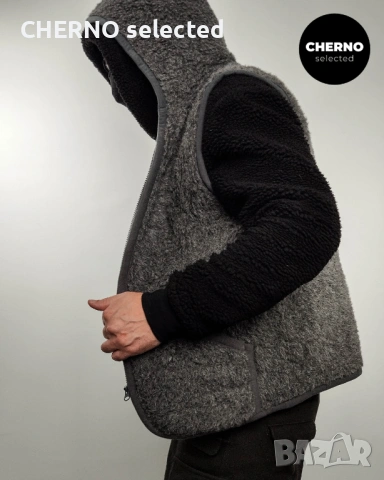 Вълнен елек с качулка ALWERO Everest Wool Hooded Vest – размер L•XL – Нов без етикети, снимка 2 - Други - 53144036