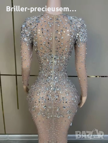 Рокля с камъни , снимка 5 - Рокли - 52694312