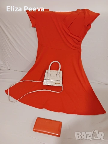 Оранжево лачено портмоне, снимка 4 - Портфейли, портмонета - 53222126