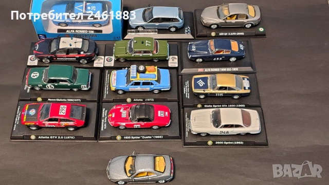 1/43 метални колекционерски колички Alfa Romeo