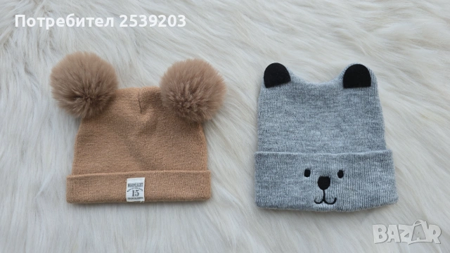 Бебешки шапки 0-6 месеца