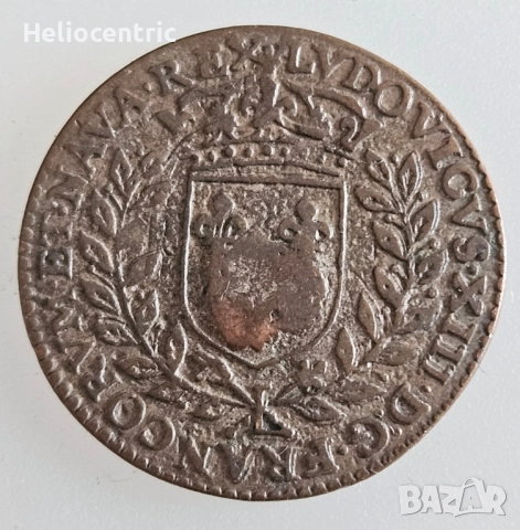 Луи 13 меден жетон 1610-1643, снимка 2 - Антикварни и старинни предмети - 51892394