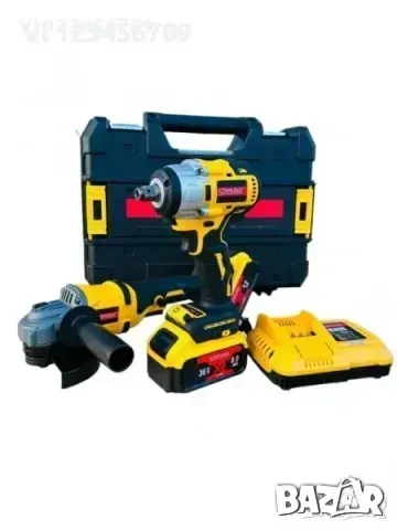 Акумулаторни ъглошлайф и гайковерт Stahl Mayer- 36 v 2х 8 ah, снимка 2 - Други инструменти - 50738991