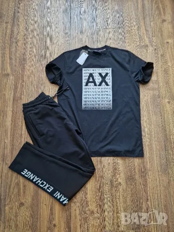 Страхотнен мъжки сет  ARMANI EXCHANGE долнище и тениска размер S, M , L, XL , 2XL, снимка 2 - Спортни дрехи, екипи - 46996743