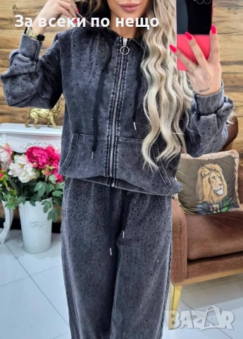 Дамски Памучен Комплект С Камъчета Код W.S.O.39, снимка 4 - Комплекти - 53591910