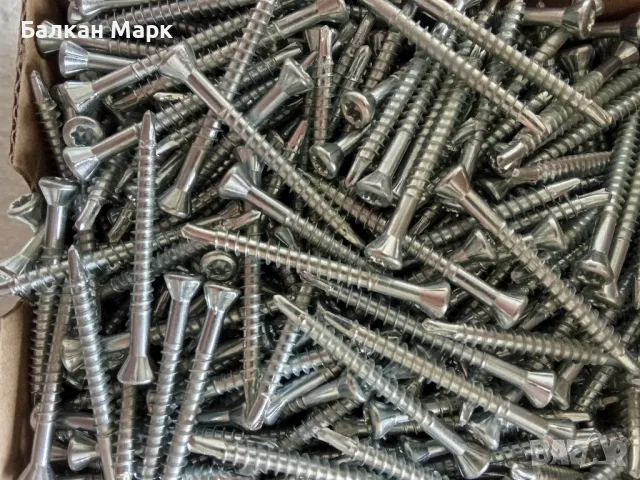 🔩 Винт, винтове за дюшеме, ламперия – 3.2 x 35мм, TORX, поцинкован – 500 бр./опаковка, снимка 2 - Железария - 50203207