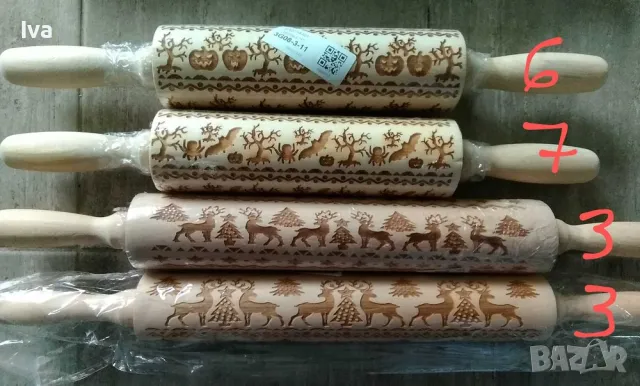 Великден, Хелоуин: дървени точилки, с релефни шарки за бисквити, тесто, фондан  яйца, снимка 6 - Форми - 30576930