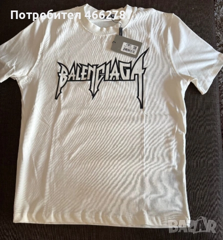 Balenciaga-Оригинална мъжка нова тениска М размер, снимка 2 - Тениски - 53490824