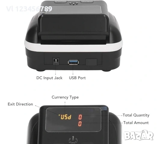 Детектор за фалшиви банкноти STS AL-130, снимка 3 - Друго търговско оборудване - 53854598