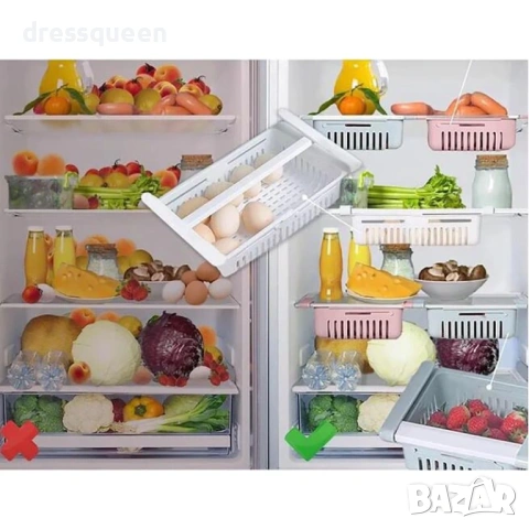 48190 Разтегателен Допълнителен Рафт за Хладилник с Клипс Захващане, снимка 2 - Други стоки за дома - 53727384