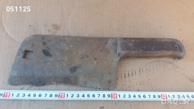 масивен кован сатър за месо , снимка 2 - Антикварни и старинни предмети - 53026270