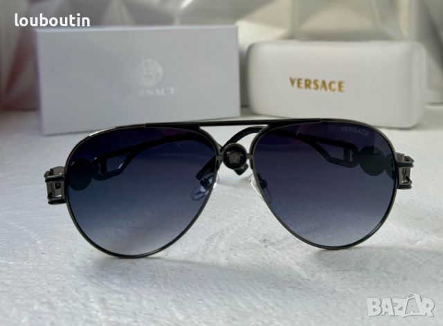 Versace мъжки слънчеви очила авиатор унисекс дамски, снимка 10 - Слънчеви и диоптрични очила - 45504671