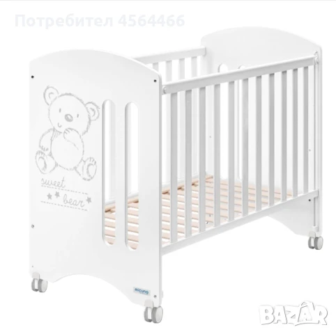 MICUNA Дървено детско легло Sweet Bear 60/120 см