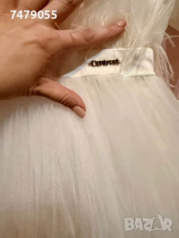 Детска официална рокля на Contrast с пера, снимка 2 - Бебешки рокли - 54057466