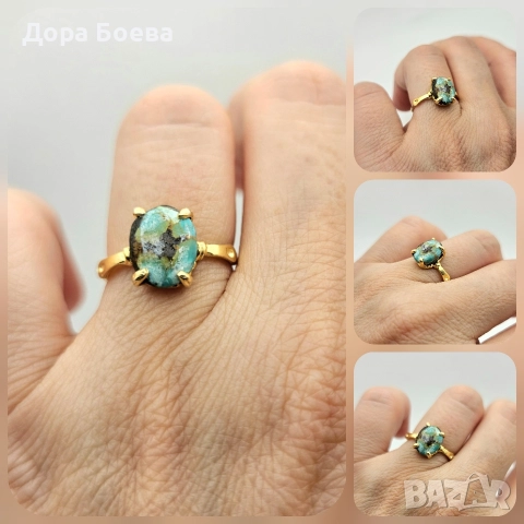 Сребърен пръстен: "Ирис", снимка 4 - Пръстени - 52673573