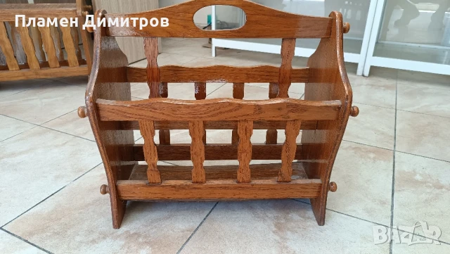 Стойки за вестници, списания, грамофонни плочи 2 броя., снимка 3 - Антикварни и старинни предмети - 51260007