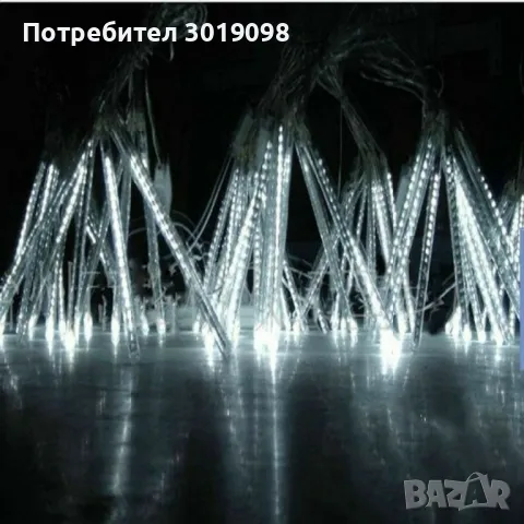 Коледни Led висулки падащ сняг, снимка 3 - Други - 48327217