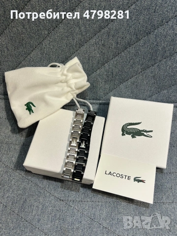 Мъжка гривна LACOSTE | Модерен дизайн | Подарък, снимка 5 - Гривни - 54208941
