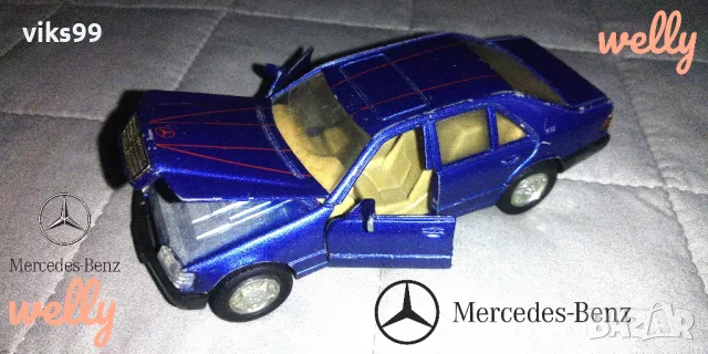 Welly Blue Mercedes Benz 600 SEL , снимка 1 - Колекции - 48681760