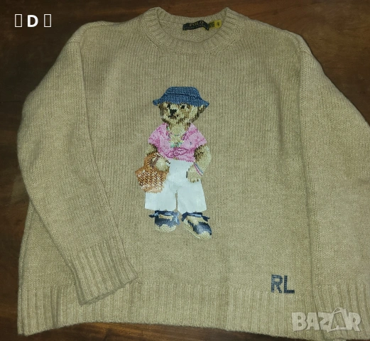 Ralph Lauren Bear пуловер L, снимка 2 - Блузи с дълъг ръкав и пуловери - 53508094