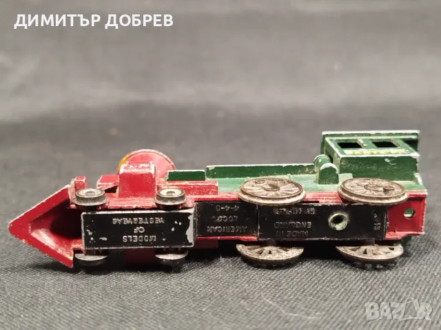 СТАРА РЕТРО МЕТАЛНА КОЛИЧКА MATCHBOX ENGLAND AMERICAN LOCO 4-4-0, снимка 6 - Колекции - 47338654