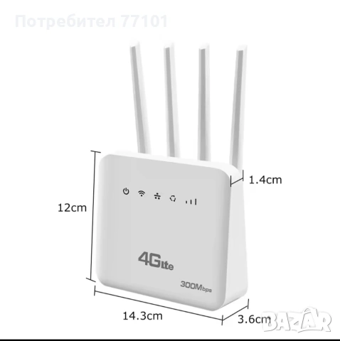 4G LTE SIM към WIFI / LAN рутер, снимка 4 - Рутери - 53910800