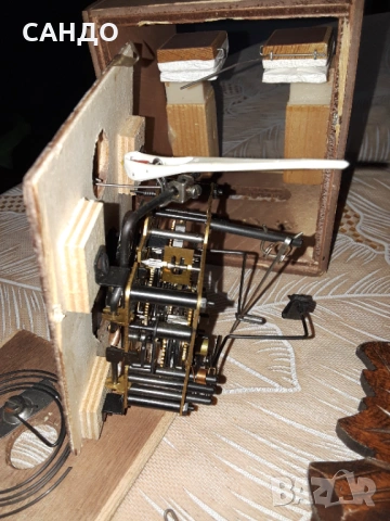 Античен немски часовник Кукувица - Шварцвалд , снимка 3 - Стенни часовници - 53090682