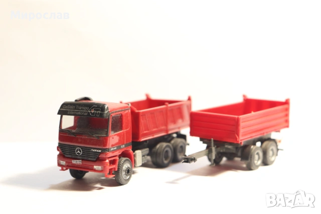 HERPA H0 1/87 MERCEDES ACTROS САМОСВАЛ ГОНДОЛА КАМИОН, снимка 3 - Колекции - 53135080