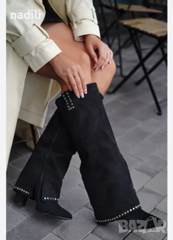 НОВИ елегантни ботуши с ток, снимка 5 - Дамски ботуши - 50345493