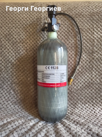 Карбонова бутилка 3L 300bar PCP плюс кран със зарядна станция