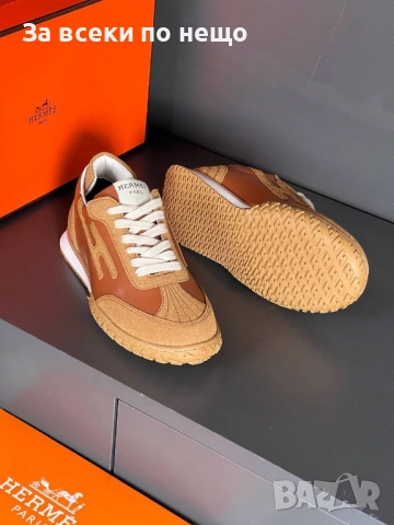 Hermes Дамски Кафеви Маратонки👟Дамски Спортни Обувки В Кафяв Цвят Хермес Код E1059