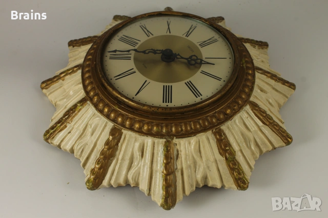 Стар Стенен Часовник SMITHS 8 Дневен Английски, снимка 3 - Антикварни и старинни предмети - 53685102