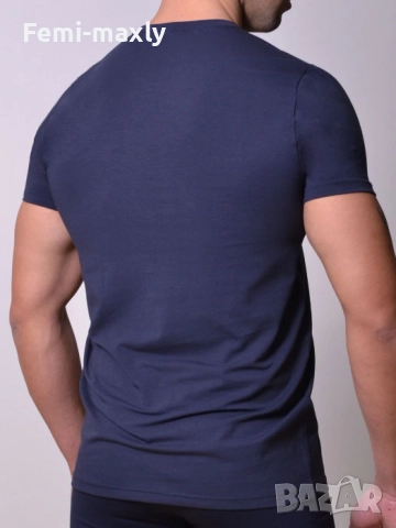 Мъжки памучни тениски с обло деколте в 5 цвята, снимка 6 - Бельо - 52128717