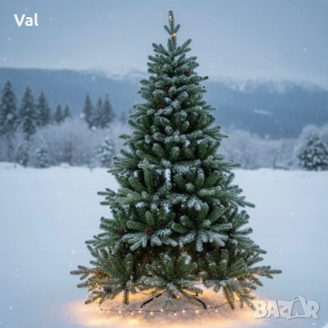 Красива Коледна елха с естествено излъчване, снимка 7 - Декорация за дома - 52224879