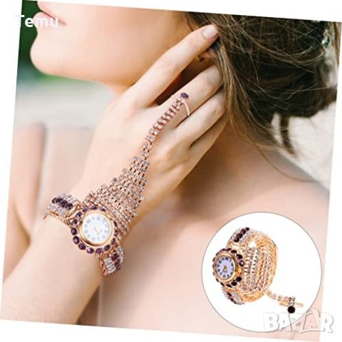 fashion 3v1 дамски часовник гривна и пръстен HOT SALE, снимка 9 - Дамски - 45537832