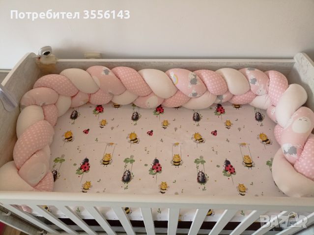 Плитка /обиколник/ за детска кошара или легло - розова, снимка 7 - Бебешки легла и матраци - 46254974