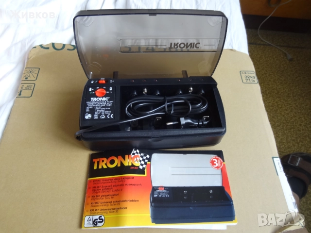 Устройство TRONIC за зареждане на презареждащи се  "Ni-Cd" или "Ni-MH" батерии 1.2v АА, ААА и 9v.