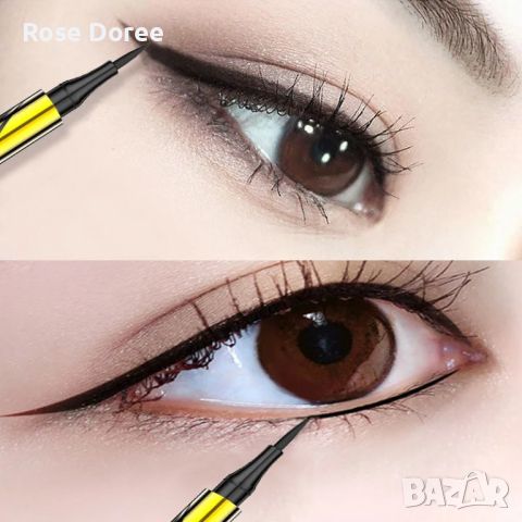 Черна течна очна линия Водоустойчив молив за очна линия , снимка 2 - Декоративна козметика - 45492069