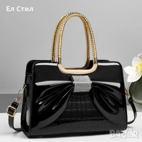 💕Дамска лачена чанта, снимка 6 - Чанти - 53562819