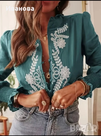 Нова дамска блуза-риза , снимка 2 - Ризи - 51877024