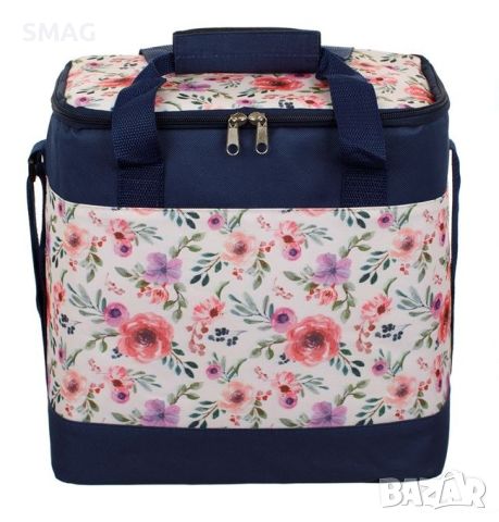 Изотермална чанта Blue Ecru Floral 28x18x30cm - 15л, снимка 3 - Хладилни чанти - 46387444