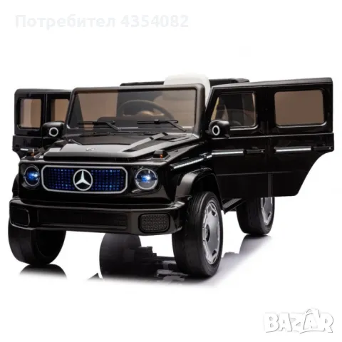 Акумулаторен джип Mercedes EQG Electric G-Class 12V с отварящи се врати меки гуми 4x4, снимка 1 - Електрически играчки - 48639272