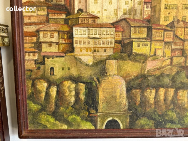 Живописен градски пейзаж - Велико Търново. №8103, снимка 5 - Антикварни и старинни предмети - 54194272