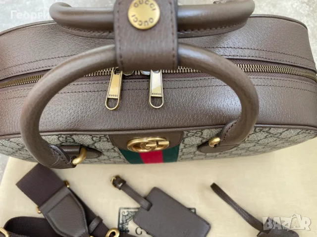 GUCCI Оригиналнa Чанта Ophidia Гучи Supreme Canvas Bowling Savoy Bag, снимка 6 - Чанти - 47750548