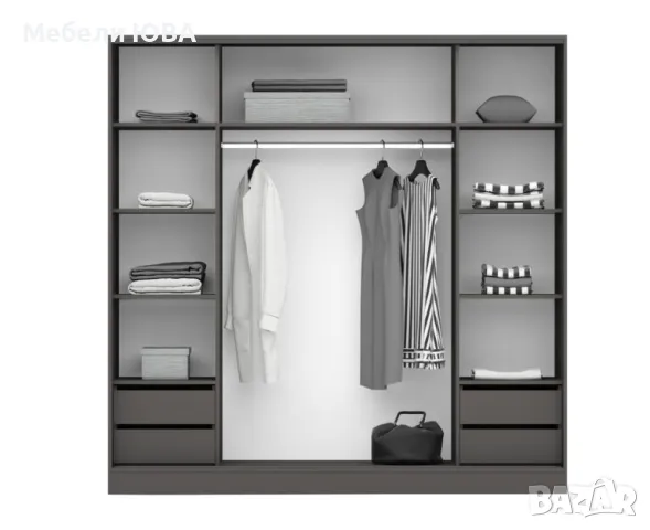 Гардероб Симона с опция за вградени чекмеджета, снимка 5 - Гардероби - 49893968