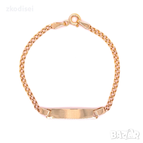 Златна детска гривна 1,35гр. 13,0см. 14кр. проба:585 модел:33672-2, снимка 1